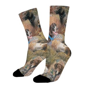 Dogs Women Printed Crew Socks Funny Funky Socks Soft Polyester Novelty Gifts for Artists Men - 1 of 1