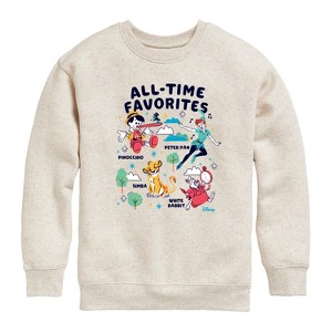 Boys' - Disney - All-Time Favorites Graphic Long Sleeve Fleece Sweatshirt - 1 of 4