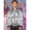 Lars Amadeus Men's Zipper Disco Holographic Bomber Jacket - 2 of 4