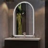 MAYEERTY Arched Aluminum Alloy Bathroom Mirror with Unframed Defogging Function for Bathroom Gold - 3 of 4
