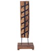 vidaXL Wine Rack for 6 Bottles 13.8 in.x13.8 in.x39.4 in. Solid Teak Wood - 2 of 4