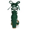 Allegra K Women's Open Toe Crisscross Block Heeled Lace Up Sandals - 3 of 4