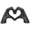 HomeRoots 4" Black Resin Heart Hands Tabletop Sculpture - 4 of 4