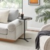 Danya B. 24.25"x17.7" Carter Oval Teardrop Modern Couch Side Accent Chair Table with Pedestal Leg - 2 of 4