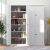 Tangkula 72.5" Kitchen Pantry w/4 Door 6-Tier Shelves Freestanding Modern Storage - 4 of 4