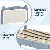 Upholstered LED Bed Frame with Storage Drawer & Cute Cat Headboard, Velvet Princess Platform Bed Frame for Girls/Kids, No Box Spring Needed - 4 of 4
