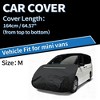 Unique Bargains Car Cover Hood Cover for Mini Vans Size m 210D Sino-Chemical Cotton 64.57" Black - 2 of 4