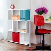 VYNXARIA White Minimalist 3-Tier Bookshelf with Multi-Level Storage - 3 of 4