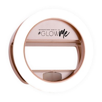 Silver Shimmer LED Selfie Ring Light for Mobile Devices