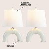 JONATHAN Y Zadie Scandinavian Minimalist Ceramic Arch LED Table Lamp - 3 of 4