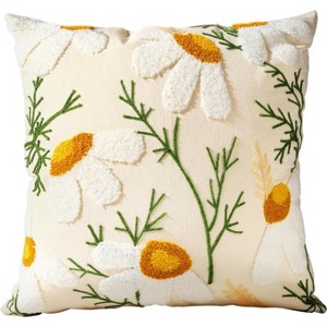 LISM Cotton Canvas Boho Embroidered Pillowcases - 1 of 4