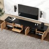 VYNXARIA Stylish Modern TV Stand with 4 Cabinets & Open Shelves for TVs up to 80inch - 3 of 4