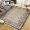 Modern Area Rugs Living Room Distressed Bordered Carpet Non-Slip Low Pile Accent Rug for Bedroom Kitchen - 3 of 4