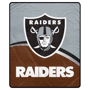 NFL Las Vegas Raiders Gameball Ultra Soft Tailgate Throw Blanket - 1 of 2