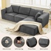 Cloud Couch Modular Sectional Sofa with Chaise, Deep Seat Sleeper Sofa with Washable Cushions, Corduroy Upholstery - 3 of 4