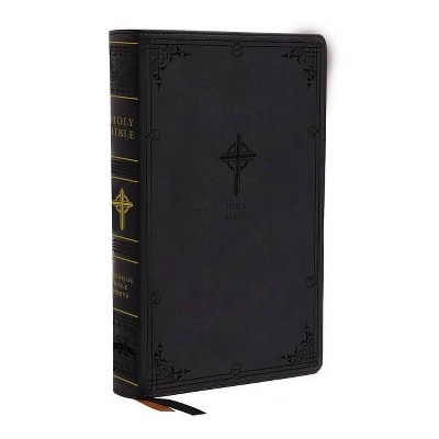 Nabre, New American Bible, Revised Edition, Catholic Bible, Large Print Edition, Leathersoft, Black, Thumb Indexed, Comfort Print - (Leather Bound)