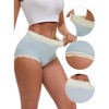 INSPIRE CHIC Women's High Waisted Lace Trim Briefs Cotton Full Coverage Underwear Panties - 3 of 4