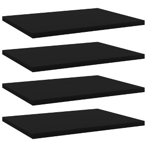 vidaXL Bookshelf Boards 4 pcs Black 15.7 in.x11.8 in.x0.6 in. Engineered Wood - 1 of 4