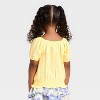Grayson Mini Toddler Girls' Gauze T-Shirt - Yellow - 2 of 3