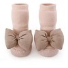 MyKids-USA Baby Girl Big Bows Design Non-Slip Mid Tube Shoes - 2 of 4
