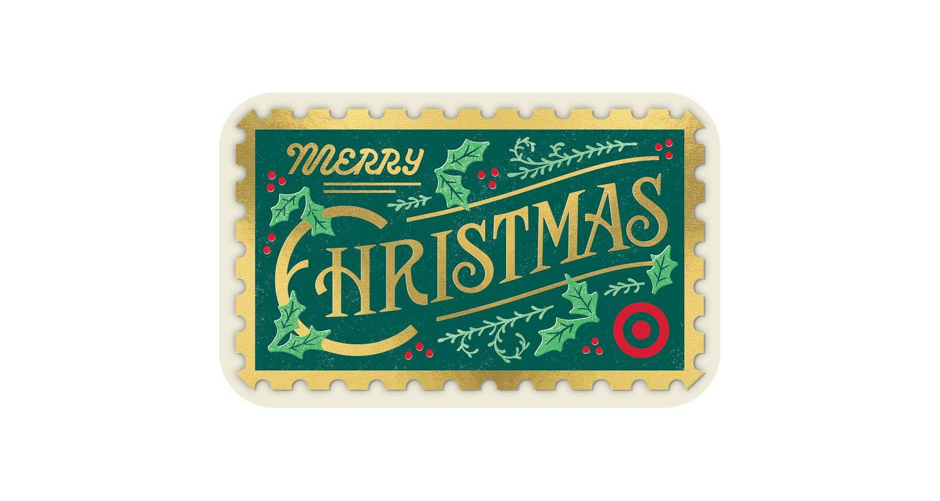 Merry Christmas Postage Stamp Target GiftCard