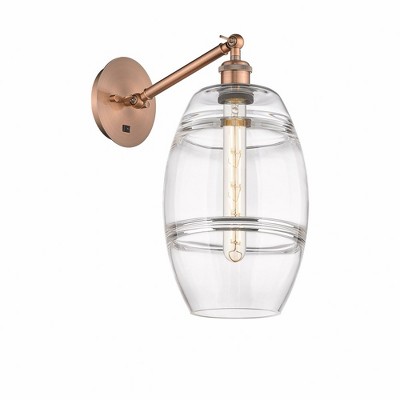 Vaz - 1 Light Arm Adjusts Up and Down Wall Sconce In Industrial Style-9.88 Inches Tall and 8 Inches Wide