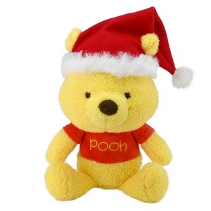 Disney Baby Winnie The Pooh Holiday Plush with Santa Hat - 1 of 4