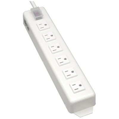 Tripp Lite Power Strip Metal 120V 5-15R Right Angle 6 Outlet 15' Cord - NEMA 5-15P - 6 NEMA 5-15R - 15ft