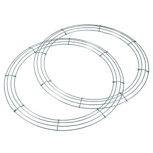 Unique Bargains Metal Wire Wreath Frames Form Hanger for Christmas Wedding Floral Arrangements 5 Pcs - 1 of 4