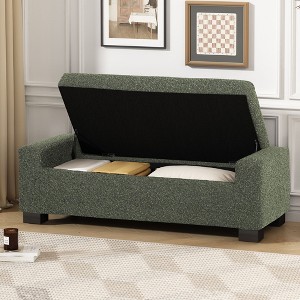 CAVINAS Storage Bench Ottoman with Storage Hinged Lid Hidden Storage - 1 of 4