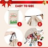 Joyfy 3 Pcs Christmas Canvas Gift Bag, 26" x 19" Drawstring Santa Burlap Sack Large Gift Bags for Christmas Gift Package Party Favors Hoilday Decor - 4 of 4