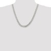 Black Bow Jewelry Men's 9mm, Sterling Silver Solid Flat Curb Chain Necklace - 2 of 4