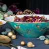 Portmeirion Sara Miller Chelsea Large Serving Bowl - Fine China 10 Inch Bowl with Flared Silhouette, Pink & Gold Bird Design - 3 of 3