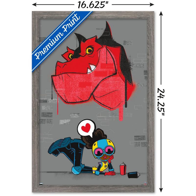 Trends International Marvel's Moon Girl & Devil Dinosaur - Wall Art Framed Wall Poster Prints, 3 of 7