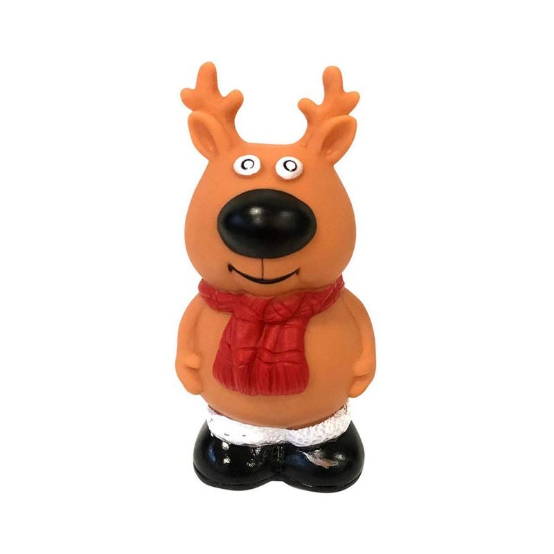 Midlee Vinyl Christmas Dog Toy Set- Santa, Reindeer & Snowman, 4 of 6