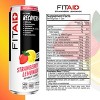 FITAID Strawberry Lemonade Naturally Sweetened Blend with BCAAs, Glucosamine, Electrolyes, L-Glutamine, L-Arginine, Turmeric 12 Fl Oz (Pack of 24) - 3 of 4