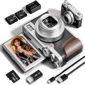 NBD 4K Digital Camera 56MP Vlogging Camera for YouTube with 18X Zoom & 32GB SD Card - 1 of 1