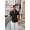 COOFANDY Mens Short Sleeve Button Down Shirts Casual Dress Shirts for Men Summer Untucked Shirts with Pocket - 4 of 4
