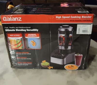Galanz 60 Ounce 1000 Watts High Speed Cooking Blender In Stainless Steel  With Glass Jar : Target