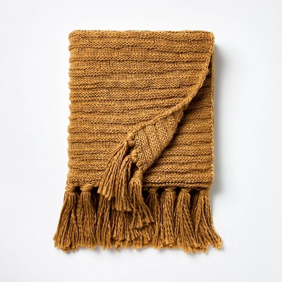 Raised Striped Chunky Knit Throw Blanket - Threshold™ designed with Studio McGee