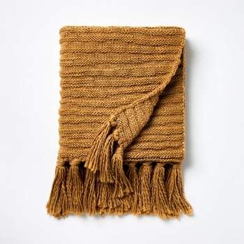 Raised Striped Chunky Knit Throw Blanket - Threshold™ designed with Studio McGee