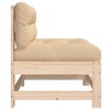 VidaXL Middle Sofa with Cushions Solid Wood Pine - 4 of 4
