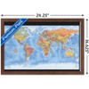 Trends International Map - World Time Zones Framed Wall Poster Prints - 3 of 4