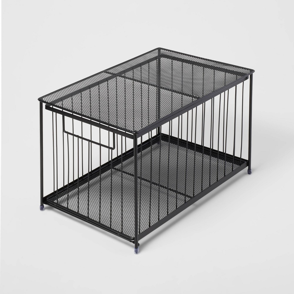 Large Stackable Slide Out Drawer Black - Brightroom