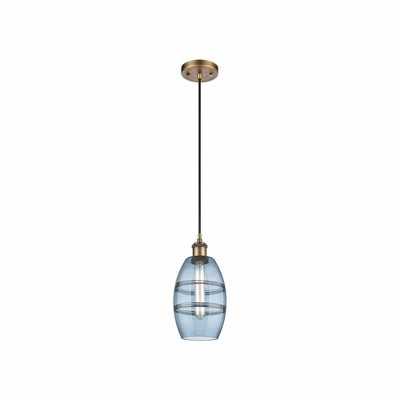 Vaz - 1 Light Cord Hung Mini Pendant In Industrial Style-8.13 Inches Tall and 5.88 Inches Wide