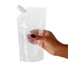 Stockroom Plus 50 Pack 16oz Reusable Plastic Drink Pouches with Funnels for Juice, Soda, Liquor, 9 x 5 In - 3 of 4