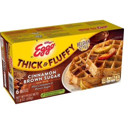 Kellogg's Eggo Think & Fluffy Cinnamon Brown Sugar Frozen Waffles - 11.6oz/6ct