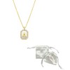 Adornia 14k Gold Plated White Mother-of-Pearl Initial Tablet Necklace - image 3 of 3