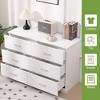 SUGIFT 6 Drawer Dresser White Double Dresser for Bedroom, White - 3 of 4