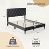 Safstar Full Size Bed Frame with Button-Tufted Headboard & Wooden Slats Easy Assembly - 2 of 4
